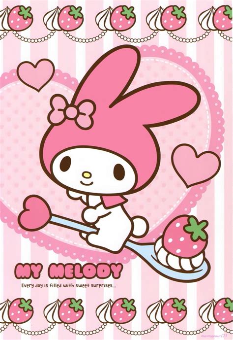 Pin by Jenny Vo on My Melody & Co. | Melody hello kitty, Hello kitty wallpaper, My melody wallpaper