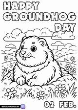 Groundhog Day coloring Pages  Bestcoloringpagesnet sketch template
