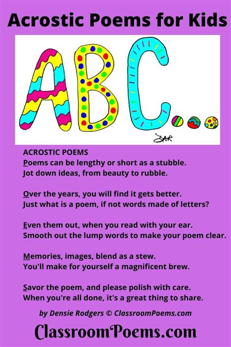 Father Acrostic Poem For Kids : Enjoy Father S Day Poetry Fun For A ...