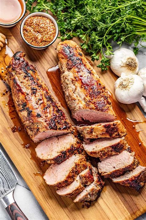 Honey Dijon Garlic Roasted Pork Tenderloin | Tenderloin recipes, Pork ...