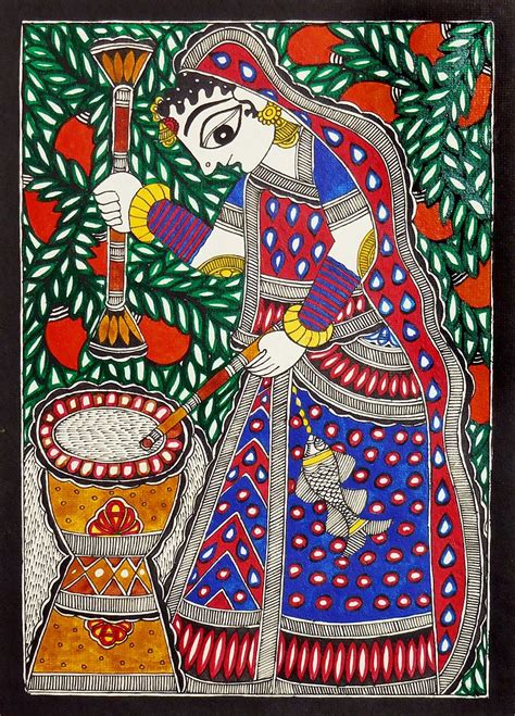 Shop Online Madhubani Painting | Madhubani painting, Indian folk art, Folk art painting