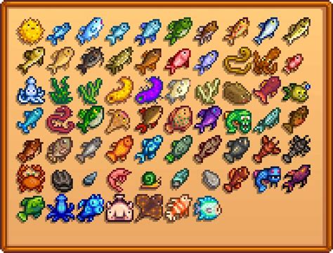 Collections - Stardew Valley Wiki | スターデューバレー, つるぎ, チョウザメ