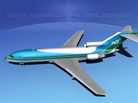 3d model airline boeing 727 727-100