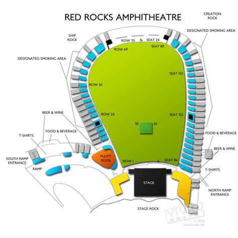 Red Rocks Amphitheatre Seating Chart | Red Rocks Amphitheatre