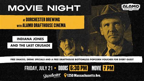 Indiana Jones Movie Night with Alamo Drafthouse - Dorchester Brewing