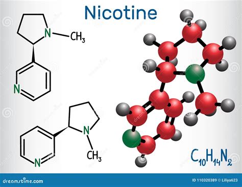 Nicotine Molecule Isolated On Grey Royalty-Free Stock Photography | CartoonDealer.com #46591781