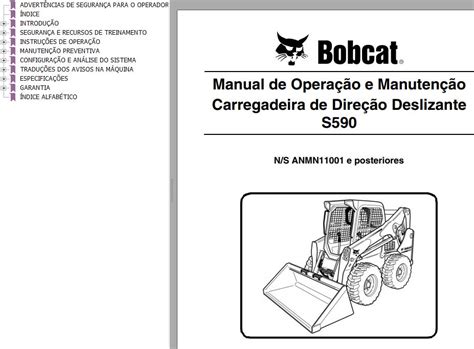 Bobcat Loader S590 Operation & Maintenance Manual PT