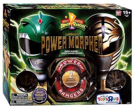 Power Rangers Mighty Morphin Legacy Green White Ranger Power Morpher ...