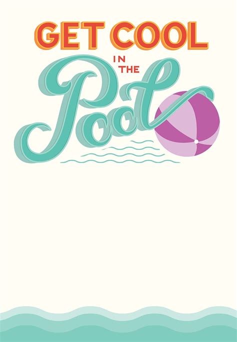 Pool Party Invitations Printable