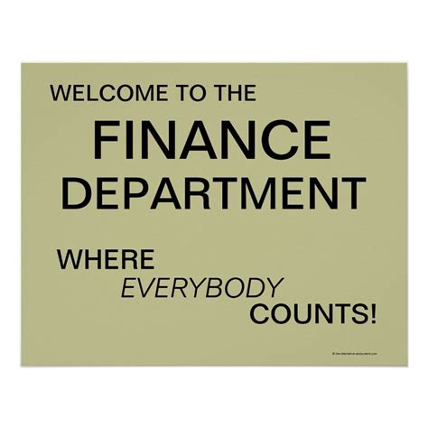 Finance Department Poster