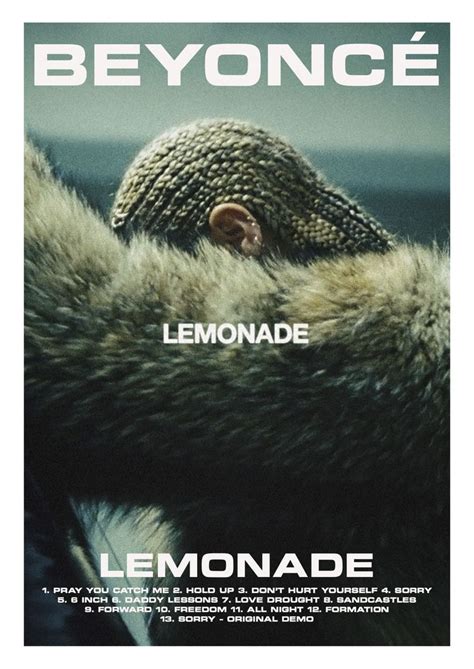 Lemonade - Beyoncé // Album Poster | Movie poster wall, Music poster ...