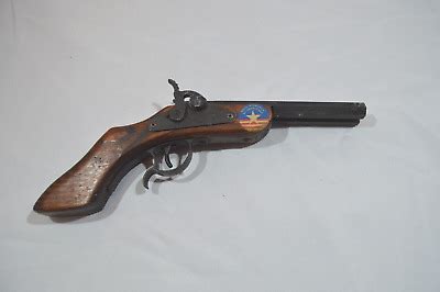 VINTAGE TOY CAP Gun Double Barrel Pistol Replicas by Parris Savannah TN USA Made £16.37 ...