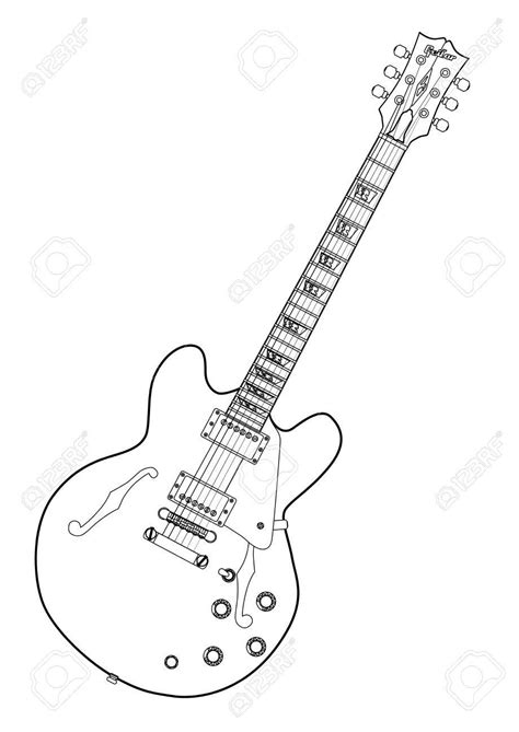 Les Paul Guitar Drawing at GetDrawings | Free download