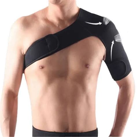 Adjustable Elastic Shoulder Support Brace Basketball Arm Sleeve Men ...