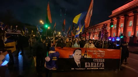 Hundreds Of Ukrainians March To Honor Controversial Nationalist Leader