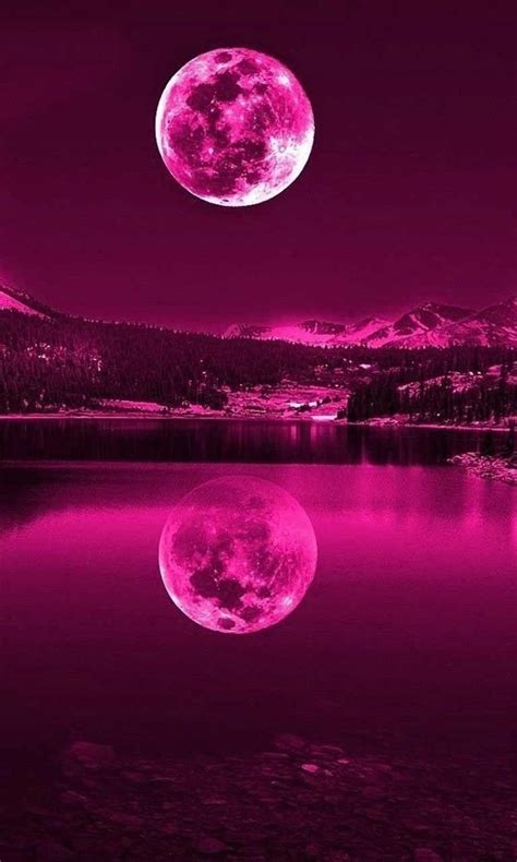 Aesthetic Beautiful Pink Moon Wallpaper - ipanemabeerbar