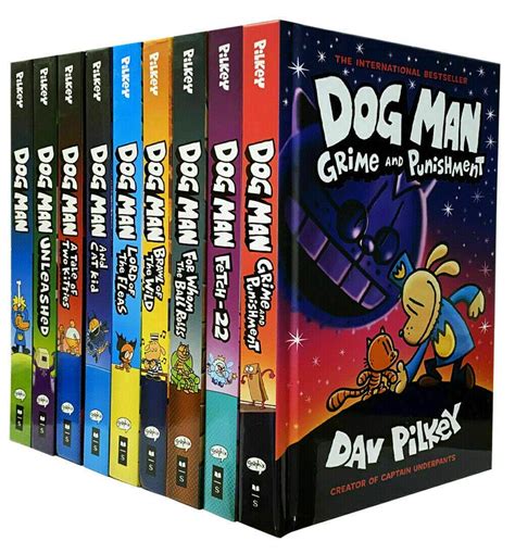 Dog Man Series 1-9 Books Collection Set By Dav Pilkey (Dog Man, Unleashed, A Tale of Two Kitties ...