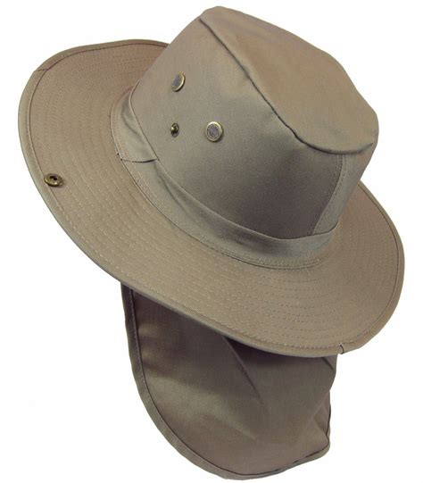 SAFARI Hat/ Boonie in Dark Tan/ Khaki Neck Flap Chin Strap, Fishing Bucket Hat Outdoor - Walmart.com