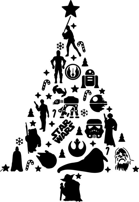 Star Wars Christmas Tree SVG - Free Star Wars Christmas Tree SVG Download - svg art