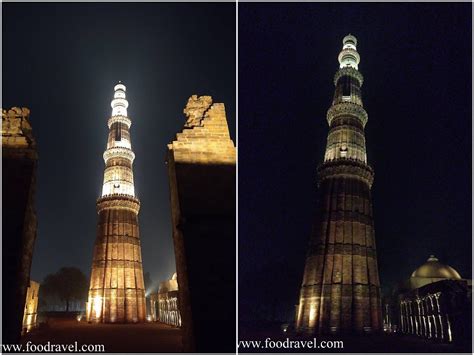 A Romantic Walk at Qutub Minar at Night - FoodRavel - Delhi Diary