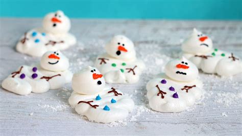 Melted Snowmen Meringue Cookies Recipe - Tablespoon.com