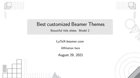 Beamer Templates - For Best Beamer Presentations - LaTeX Beamer