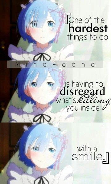 Rem || Re:Zero | Quotes | Pinterest | Anime, Kara and Manga