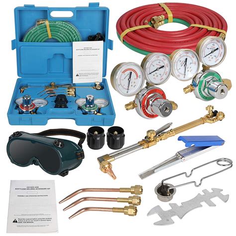 Buy ZenStyle Oxygen & Acetylene Cutting Torch and Welding Kit Portable Oxy Brazing Welder Tool ...