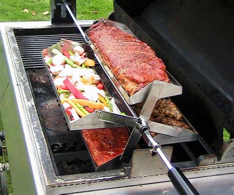 Rib-O-Lator Rotating Barbecue Rotisserie - Fits Onto Any Grill