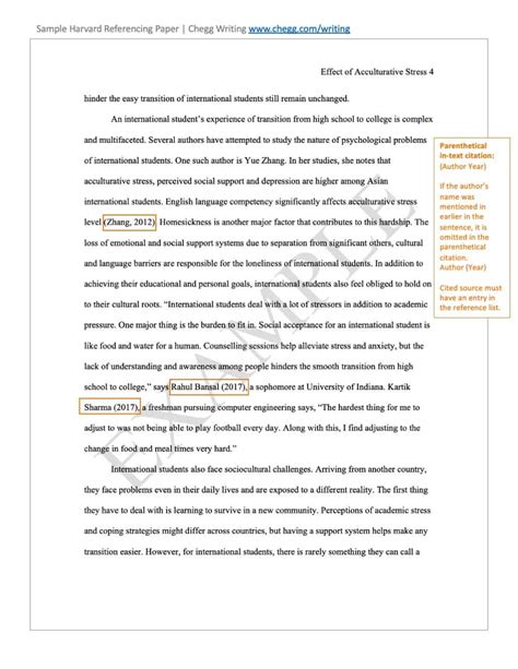 Harvard Referencing Sample Paper | Chegg Writing