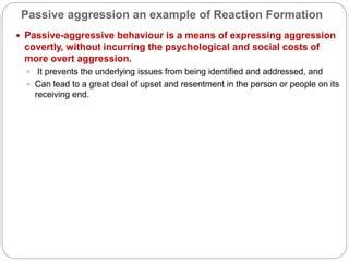 Ego defense mechnism part 6: reaction formation | PPT