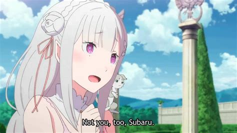 Re Zero Subaru And Emilia Subaru despierta en el regazo de emilia y le