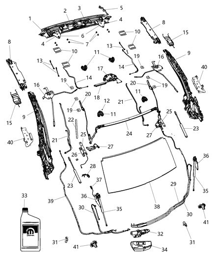 Convertible Hard Top Attaching Parts - 2012 Chrysler 200