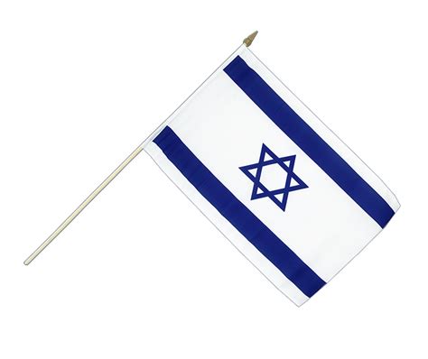 Drapeau sur hampe Israel - 30 x 45 cm - à agiter