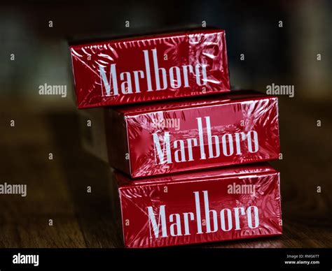 A pack of Philip Morris International Inc. Marlboro Red cigarettes ...