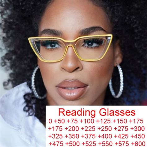 Cat Eye Farsighted Glasses Woman Blue Light Blocking Computer Screen ...