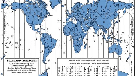 Free Printable World Time Zone Map with Countries in PDF - Blank World Map