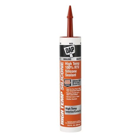 DAP High Temp 100% RTV Silicone Sealant 10.3-fl oz Red Duct Sealant at Lowes.com