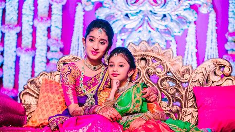 Ritisha & Pranisha Half Saree Ceremony - YouTube