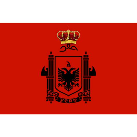 Flag: Kingdom of Albania 1939-1943 by a decree of Victor Emanuel III | landscape flag | 1.35m² ...