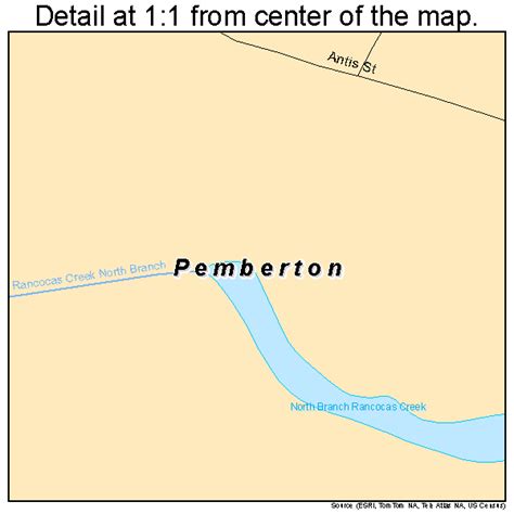 Pemberton New Jersey Street Map 3457480