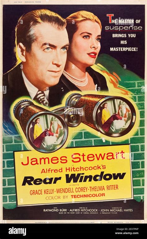 Alfred Hitchcock movie poster for Rear Window with James Stewart and ...