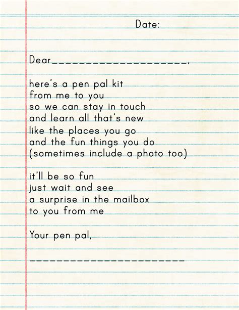 pen pal kit - Eighteen25