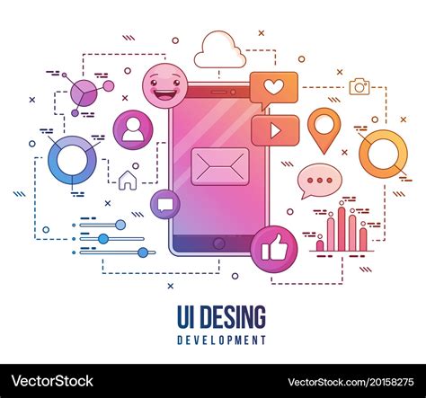 Flat for ui-ux design web design Royalty Free Vector Image