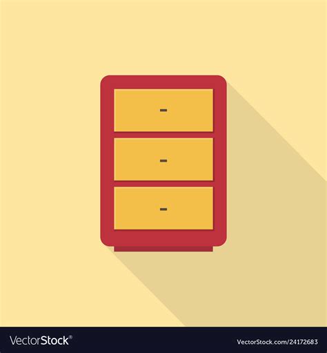 Drawer icon set great flat icons use Royalty Free Vector