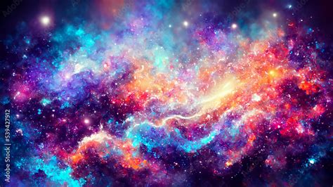 Abstract colorful galaxy background Stock Illustration | Adobe Stock