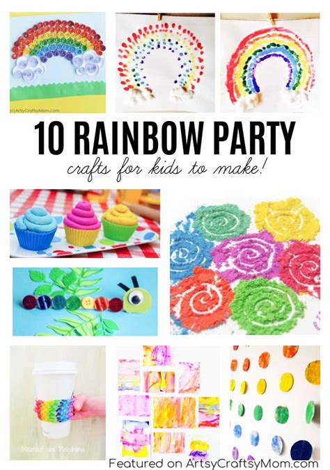 10 Rainbow Party Craft Ideas For Kids - Artsy Craftsy Mom