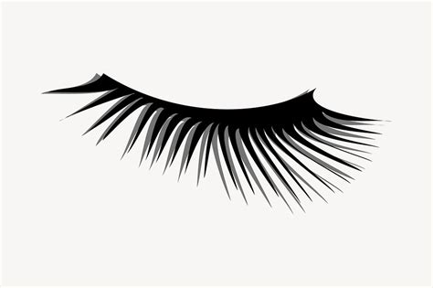 Eyelashes clipart, beauty illustration vector. | Free Vector - rawpixel