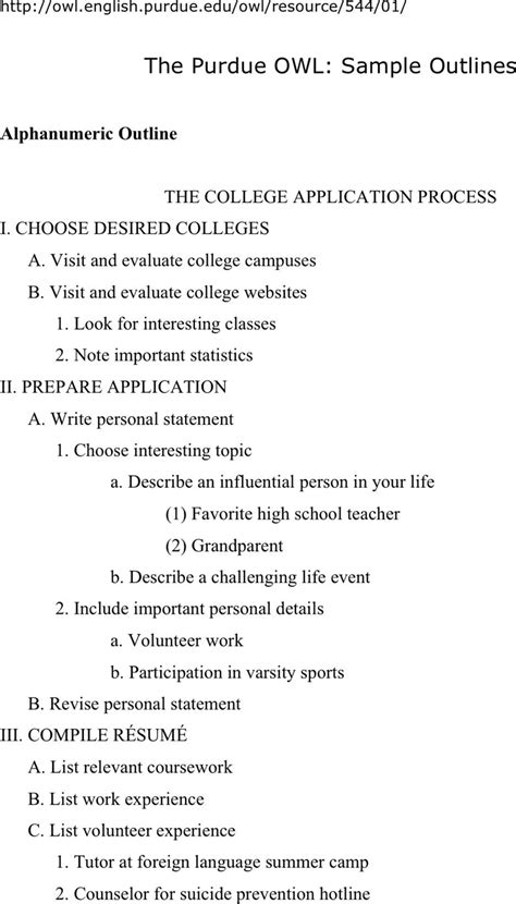 Owl Purdue Apa - Free The Purdue Owl Sample Outlines Pdf 67kb 2 Page S ...