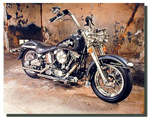 Black Harley Davidson Motorcycle Poster | Motorcycle Posters